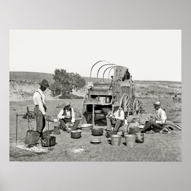 POSTER TEXAS CHUCK WAGON 1901 (Devant)