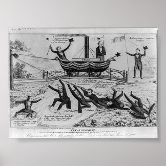 Poster Texas Coming In, 1844