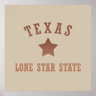 Poster texas moderne style coucher de soleil motif