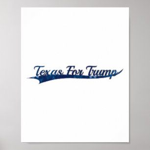 Poster Texas pour Trump Politique Conservateur Vintage Va
