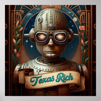 Poster Texas Rich - Visionnaire Steampunk