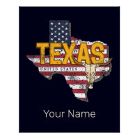 Texas State États-Unis Retro Carte Vintage USA