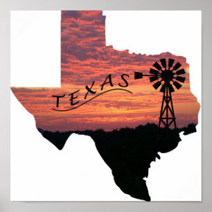 Poster Texas Sunset