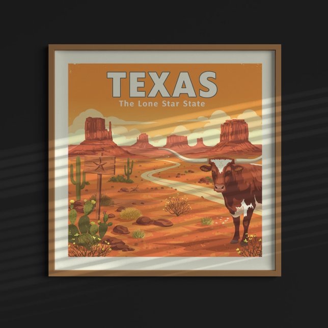 Poster Texas vintage (Créateur téléchargé)