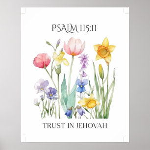 Poster Texte de l'année JW 2027 avec fleurs printanières