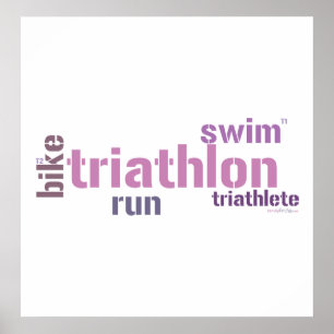 Poster Texte du triathlon