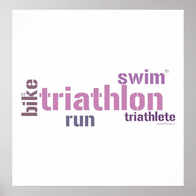 Poster Texte du triathlon (Devant)