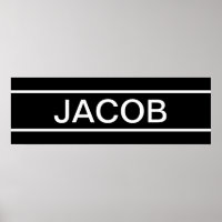 Texte personnalisable | Bold Modern Black & White