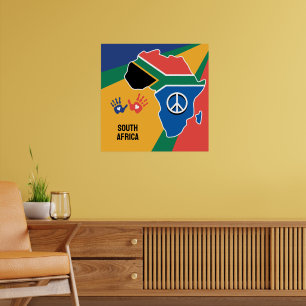 Poster Texte personnalisé Afrique du Sud