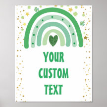 Texte personnalisé arc-en-ciel de la Saint-Patrick