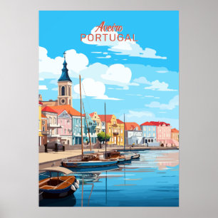 Poster Texte personnalisé Aveiro Portugal