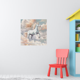 Poster Texte personnalisé belle licorne
