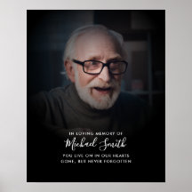 Texte personnalisé Hommage photo Imprimer