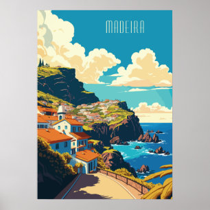 Poster Texte personnalisé Madeira Portugal