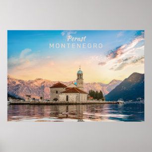 Poster Texte personnalisé Monténégro