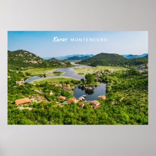 Poster Texte personnalisé Monténégro