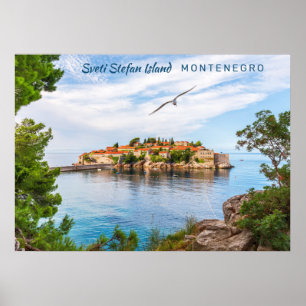 Poster Texte personnalisé Monténégro