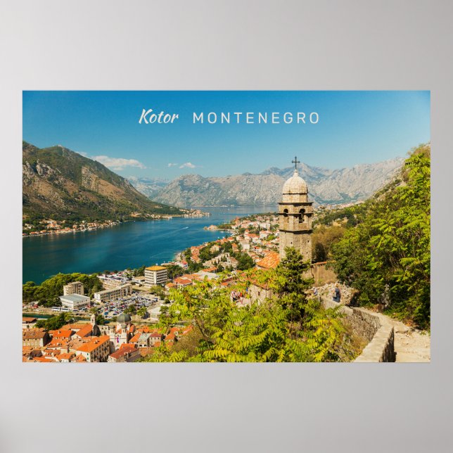 Poster Texte personnalisé Monténégro (Devant)