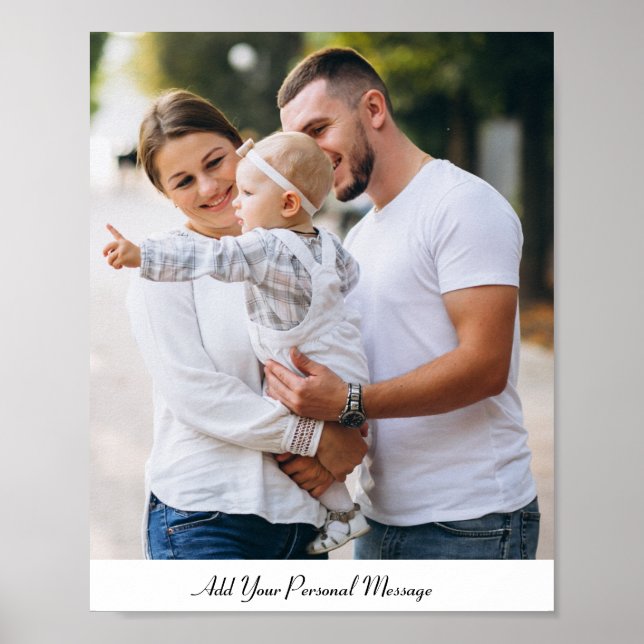 Poster Texte personnalisé photo (Devant)