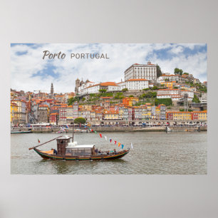 Poster Texte personnalisé Porto Portugal