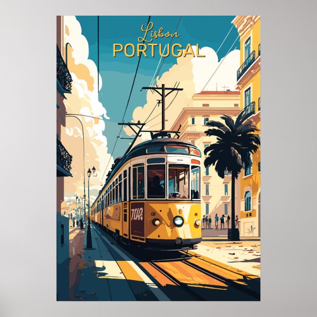 Poster Texte personnalisé Portugal (Devant)