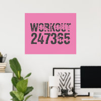 Texte usé et rayé Workout 247365 rose