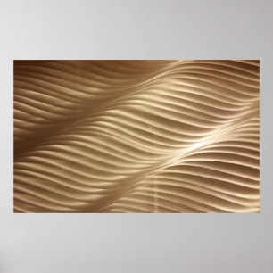 Poster TEXTILE Brown ET BLANC STRIPÉ