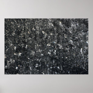 Poster textile floral noir et blanc