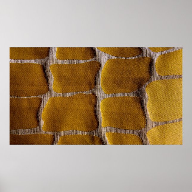 Poster textile jaune et beown (Devant)