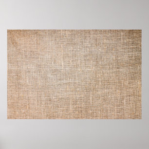 Poster Textile jute texture tissu brun