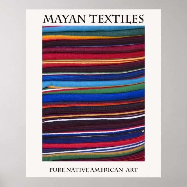 Poster Textiles mayas Pure amérindien (Devant)