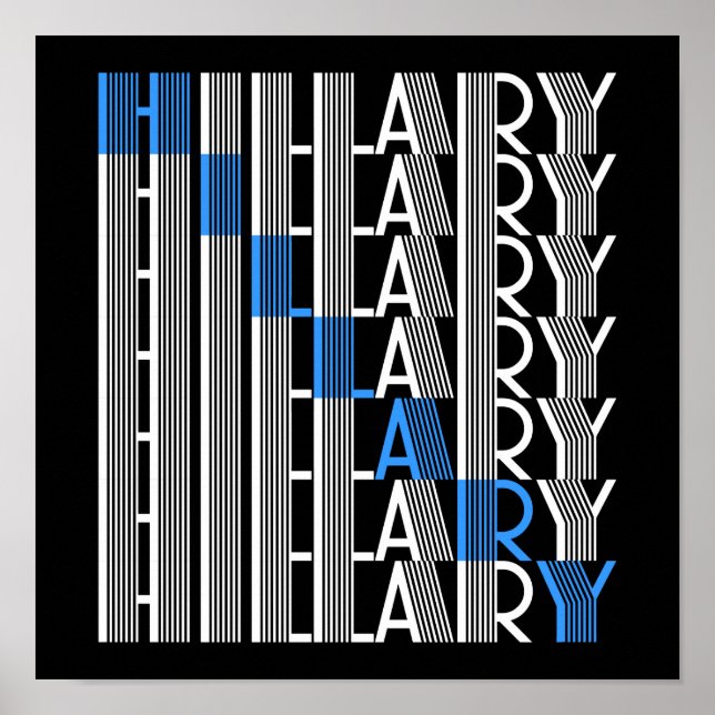 Poster textuel d'hillary clinton (Devant)