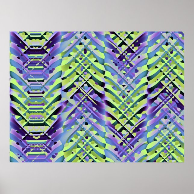Poster Texture abstraite jaune et violette (Devant)