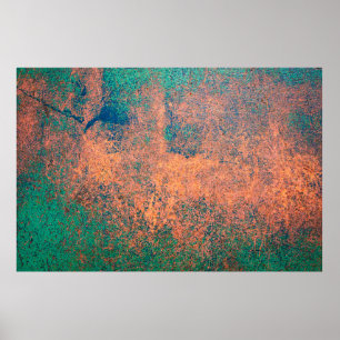 Poster Texture arrière - plan de plaque métallique rouill