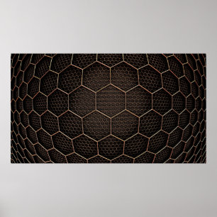 Poster texture Arrière - plan grille hexagonale d