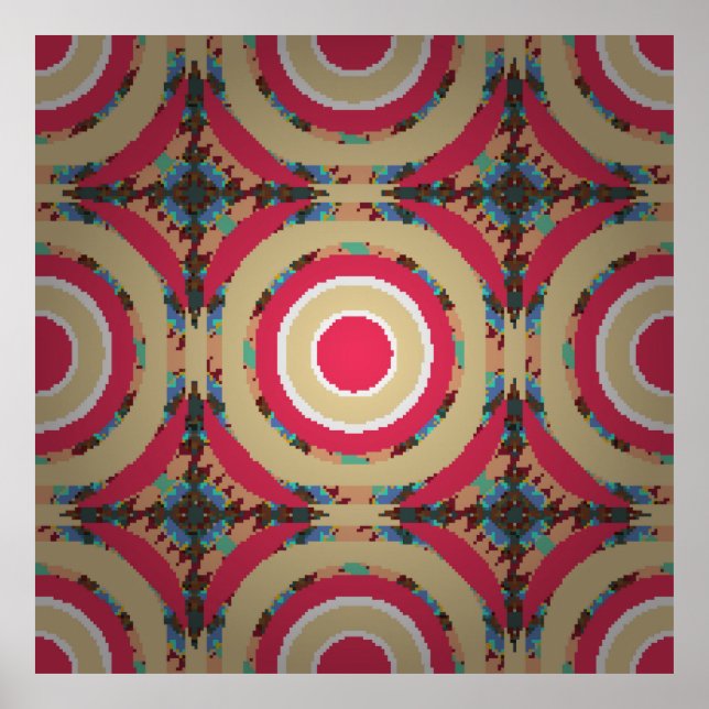 Poster Texture beige, rose et bleue. ornement Abstrait. H (Devant)