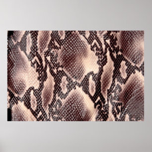 Poster texture Brown en cuir de serpent