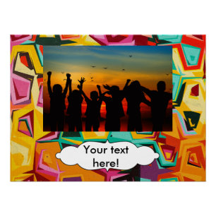 Poster Texture colorée de trous