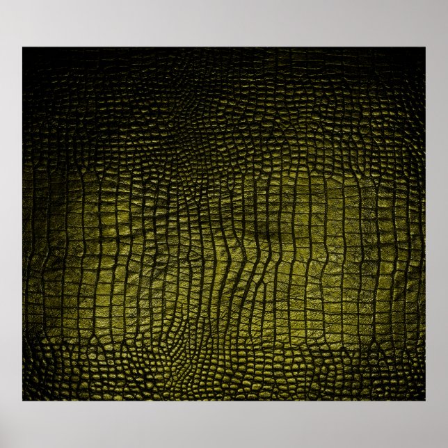 Poster Texture de crocodile foncé de luxe (Devant)
