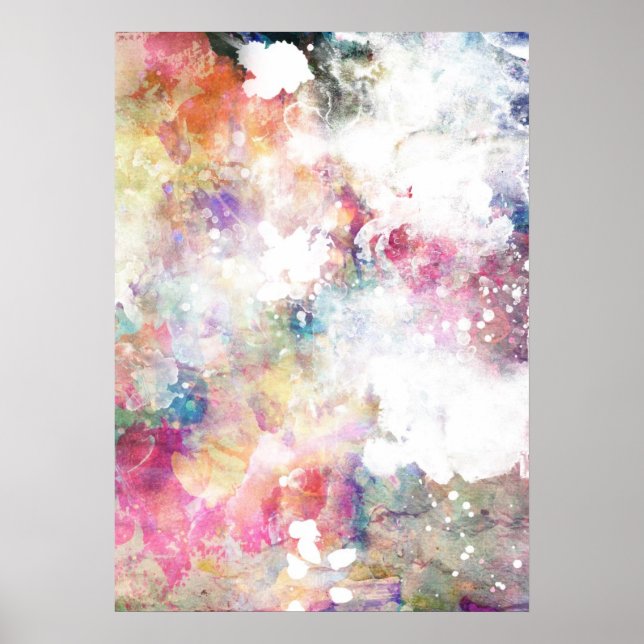 Poster texture de grunge Abstraite avec peinture d'aquare (Devant)