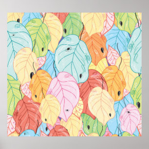 Poster Texture De La Feuille Lumineuse : La Nature Inspir