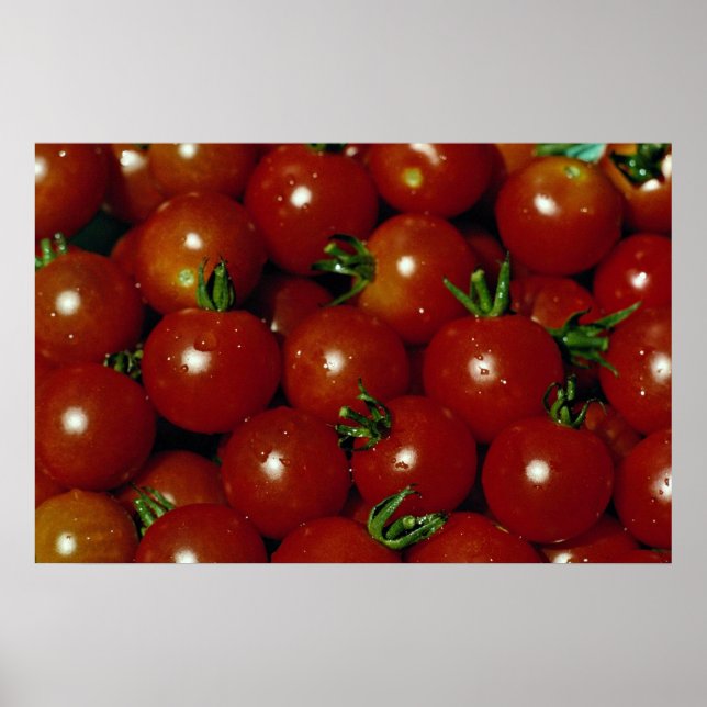 Poster Texture de tomates de cerise douce (Devant)
