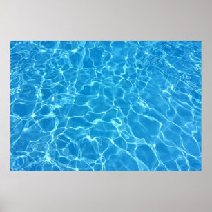 Poster Texture d'eau bleue