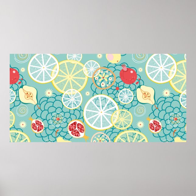 Poster Texture des fruits (Devant)