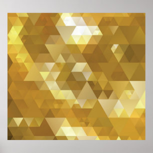 Poster Texture du triangle or Abstrait