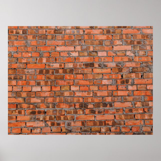 Poster Texture d'un vieux mur de brique closeupaged, arch (Devant)