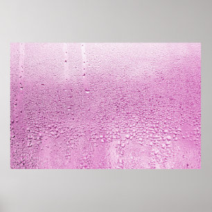 Poster Texture d'une goutte de pluie sur un verre mouillé