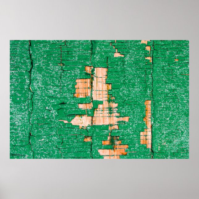 Poster Texture d'une vieille clôture en bois avec peintur (Devant)