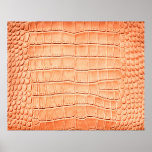 Poster Texture en cuir de crocodile brun clair