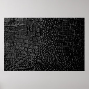 Poster Texture en cuir noir